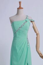 Load image into Gallery viewer, 2024 One Shoulder Prom Dresses Sheath/Column Split Front Floor Length