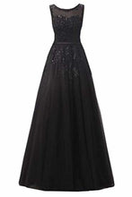 Load image into Gallery viewer, Beautiful A-Line Long Lace Tulle Zipper Evening Dress Ball Gown Bridesmaid Dress