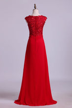 Load image into Gallery viewer, 2024 Evening Dresses Off The Shoulder A-Line Tulle And Chiffon With Applique