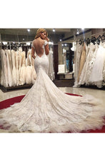 Load image into Gallery viewer, 2024 Wedding Dresses Mermaid Off The Shoulder Lace With Applique
