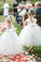 Cute A-line White Long Tulle Flower Girl Dress with Bowknot, Baby Dresses SRS15572