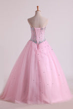 Load image into Gallery viewer, 2024 Sweetheart Beaded Bodice Quinceanera Dresse Tulle Floor Length