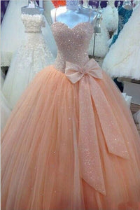 2024 New Arrival Quinceanera Dresses Ball Gown Spaghetti Straps Tulle With Beads