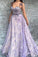 2023 Beautiful Prom Dresses Spaghetti Straps A Line Lace Prom Dress Sexy Evening Dress