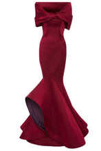 Load image into Gallery viewer, 2023 Mermaid Evening Dresses Satin Sweep Train Zipper Up New Arrival