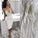 Mermaid Spaghetti Straps V Neck Ivory Beads Short Prom Dress Homecoming Dresses RS855