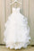 Sweetheart White Layers Long Ball Gown Spaghetti Strap Tulle Floor-length Wedding Dress RS215