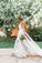 Simple Boho Spaghetti Straps Sweetheart Backless Chiffon Beach Wedding Dresses RS227