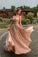 A-line Sequins Sleeveless Prom Dresses Fashion Long Evening Dresses