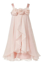 Load image into Gallery viewer, Princess Pink A-Line Chiffon Sleeveless Floor-Length Flower Girl Dress GD00007