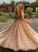 A-line Sequins Sleeveless Prom Dresses Fashion Long Evening Dresses