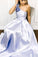 A-line One Shoulder Satin Long Prom Dress With Flowers