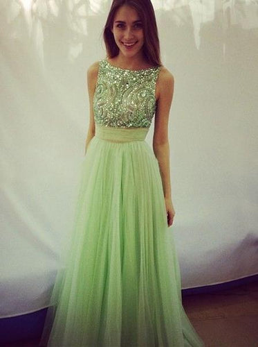 green prom Dress charming Prom Dress chiffon prom dress party dress Long prom dress BD1025