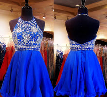 Load image into Gallery viewer, Royal Blue Sparkle Beautiful Chiffon Fashion Beading Sweet 16 Dress RSR67