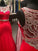 New Style Sparkle Red Beaded Bodice Long Lace Satin Mermaid Sexy Prom Dresses RS156
