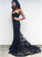 Mermaid Sexy Sweetheart Strapless Lace Sleeveless Popular Long Evening Dresses RS816