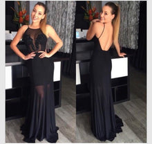 Load image into Gallery viewer, Pd580 High Quality Charming Appliques Prom Dress Chiffon Prom Dress Backless Prom Dresses uk