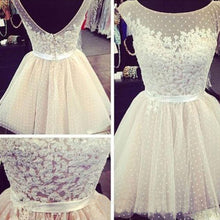Load image into Gallery viewer, homecoming dress short lace junior homecoming dress dresses for girls 14114