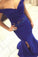 Two Piece Off the Shoulder Sweetheart Mermaid Side Split Long Royal Blue Prom Dresses RS150
