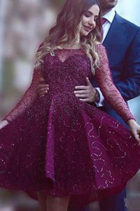 Wine Red Prom Dresses Beading Prom Gowns Cute Party Dress Short Prom Dress RS619