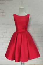 Load image into Gallery viewer, Red Homecoming Dresses Satin Homecoming Dress Party Dress Prom Gown Sweet 16 Dress RS890