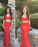 Bg1105 Two Piece Prom Dress Long Chiffon Prom Dress Beading Red Prom Dresses