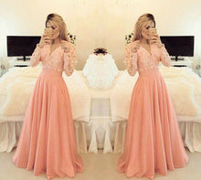 Load image into Gallery viewer, Charming Prom Dress Long Sleeve Prom Dress Formal Elegant Prom Dresses RS621