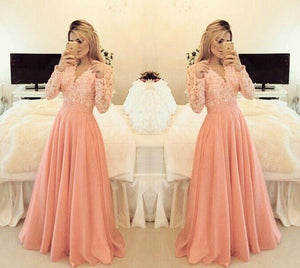 Charming Prom Dress Long Sleeve Prom Dress Formal Elegant Prom Dresses RS621