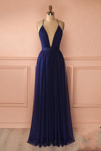 prom dresses 2024 prom dresses fashion navy blue tulle backless prom dress open backs evening dress