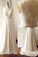Charming Backless A-Line Open Back Sleeveless Long Chiffon White V-Neck Prom Dresses RS826