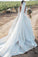 Gorgeous Satin Backless Wedding Dresses 3/4 Sleeve Cathedral Train Bridal Dress