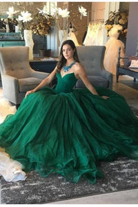 Elegant Green Ball Gown Sweetheart Strapless Sleeveless Quinceanera Prom Dresses RS479
