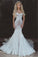Sexy Queen Mermaid Sweetheart Ivory Lace Off-the-Shoulder Open Back Wedding Dresses RS306