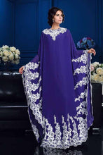 Load image into Gallery viewer, A-Line Princess Scoop Appliques Long Sleeves High Neck Chiffon Mother of the Bride Dresses RS887