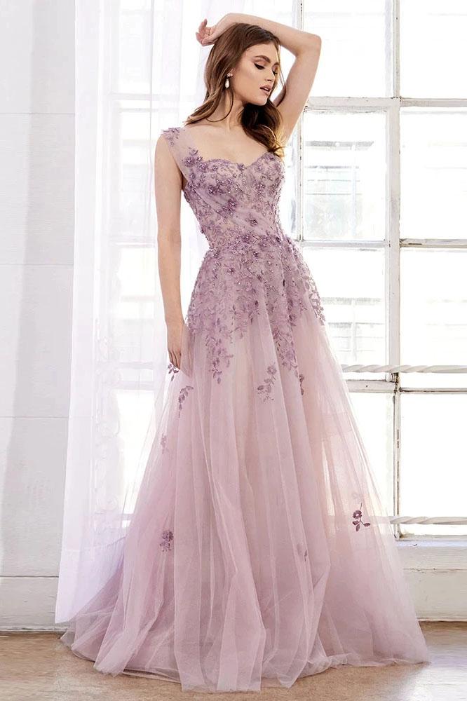 One Shoulder Tulle Sleeveless Long Prom Dresses Lace Appliques Beaded Formal Girl Party Gown