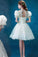 Princess Vintage Ivory Short Prom Dress Sweet 16 Cocktail Dress Graduation Dresses RS114