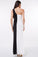 Mermaid Long Black and White Floor Length One Shoulder Beads Ruffles Prom Dresses RS265