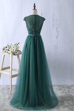 Load image into Gallery viewer, Sexy Green Prom Dress Tulle Prom Dresses Long Evening Dress Green Formal Dress Prom Dressses RS166