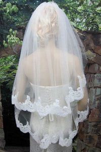 Tulle White Lace Veil GD00011