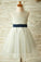 Princess Ivory Beautiful Lace and Tulle Scoop Open Back Cheap Flower Girl Dresses with Bow RS772