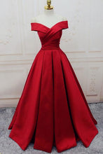 Load image into Gallery viewer, Gorgeous Red Off Shoulder Sweetheart Sleeveless Long Lace up Prom Dresses RS364