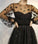 A Line Long Sleeves Tulle Sweetheart Spaghetti Straps with Flowers Black Homecoming Dresses RS955